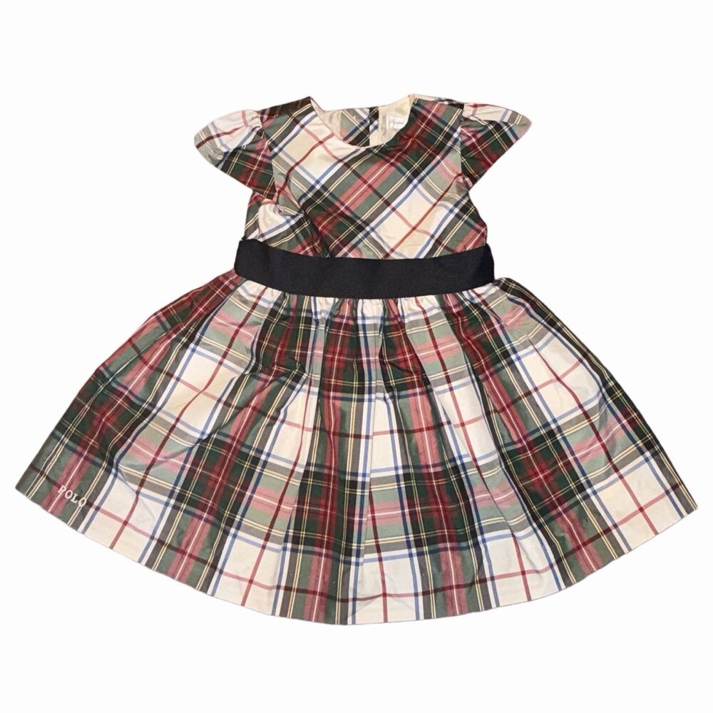 Ralph Lauren Polo 18 Months Baby Plaid Dress Christmas Holiday